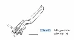 MAGURA LEVA FRENO HS33/HS11 2 DITA - NERA