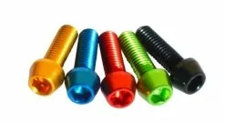 CARBON-TI Vite M4 In Al7075 A Testa Conica ANODIZZATA