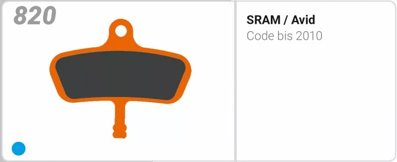 TRICKSTUFF PASTIGLIA BB 820 PER FRENI SRAM/AVID CODE (FINO 2010) - Image 2