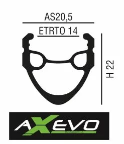AXEVO CERCHIO STRADA H22 - ALLOY NERO