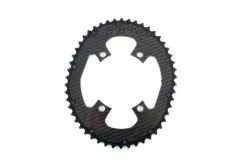CARBON-TI CORONA ASIMMETRICA X-CarboCam 4 FORI, BCD110 (SHIMANO) IN CARBONIO/AL